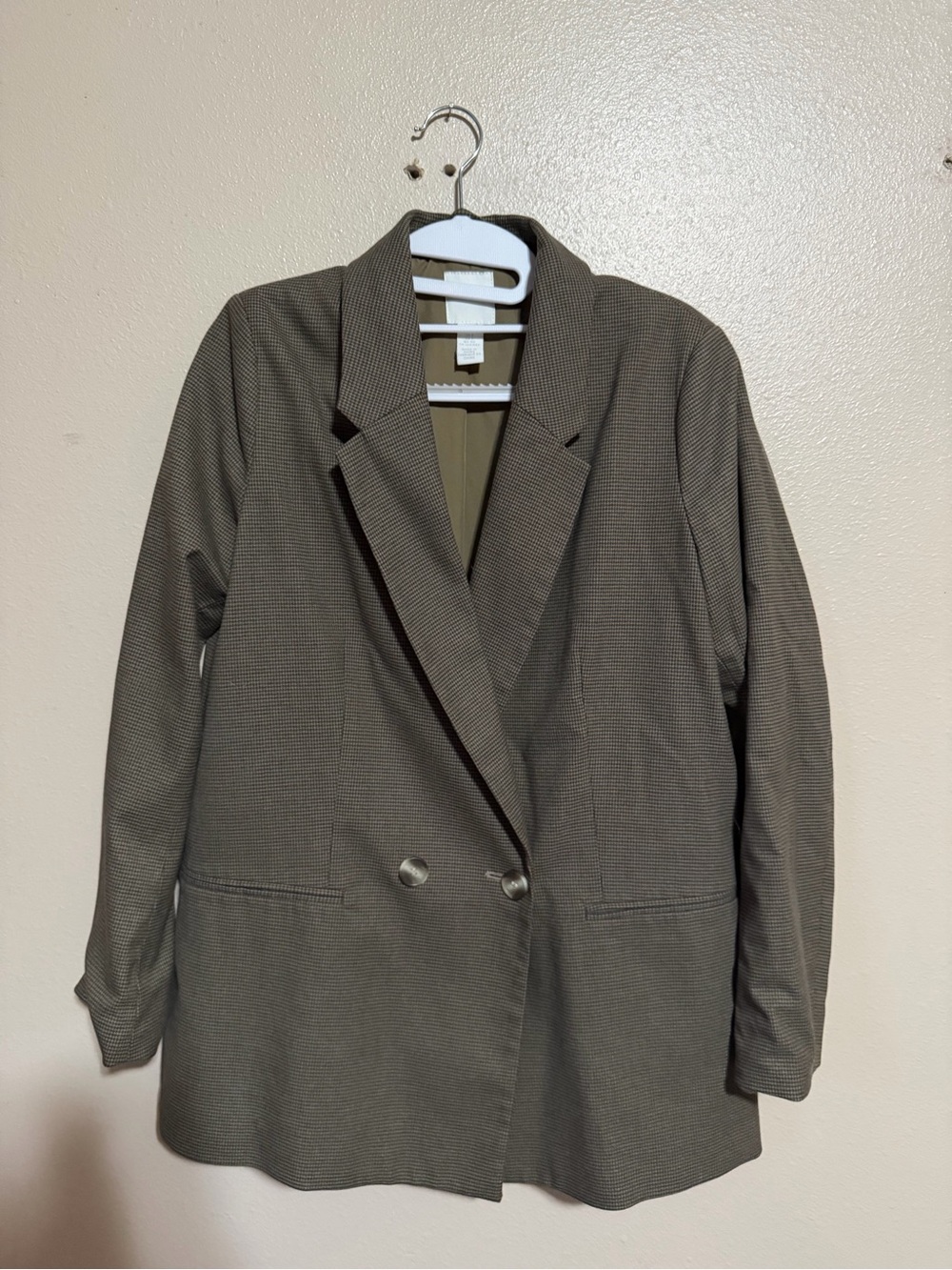 H&M Double-Breasted Blazer Jacket - Olive